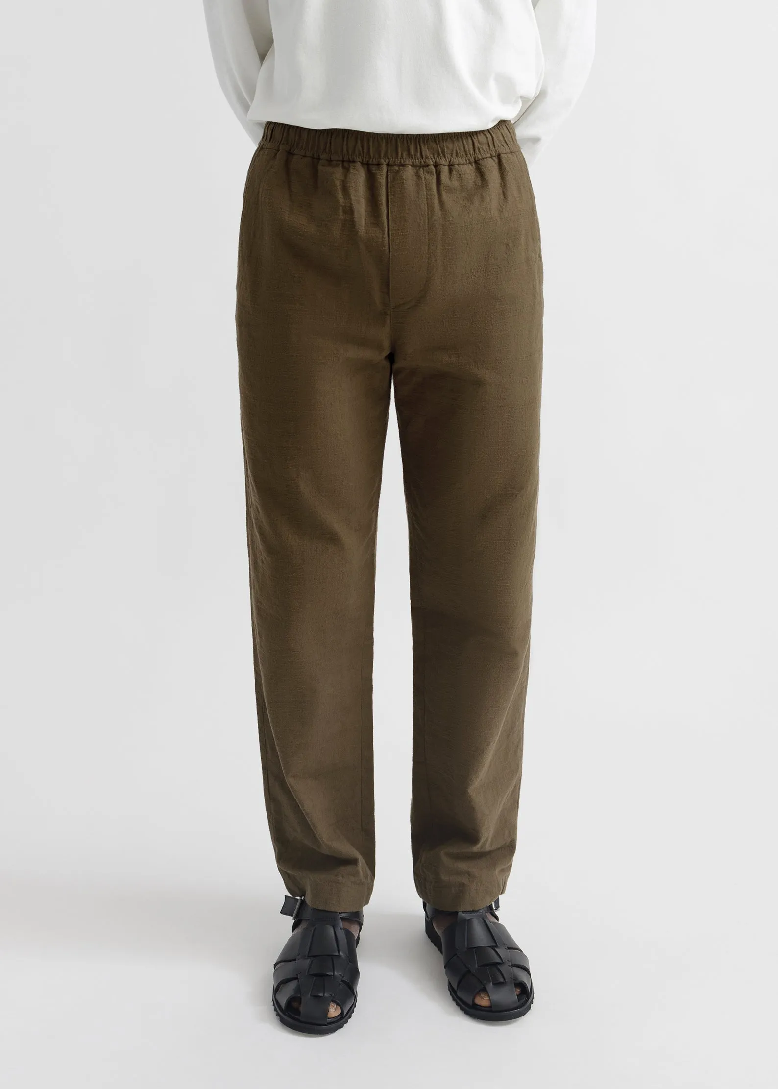 Drawstring Trousers - Olive Green