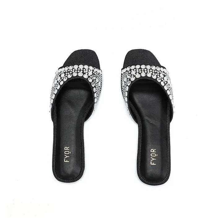 Embellished Diamante Denim Sandal MY 310