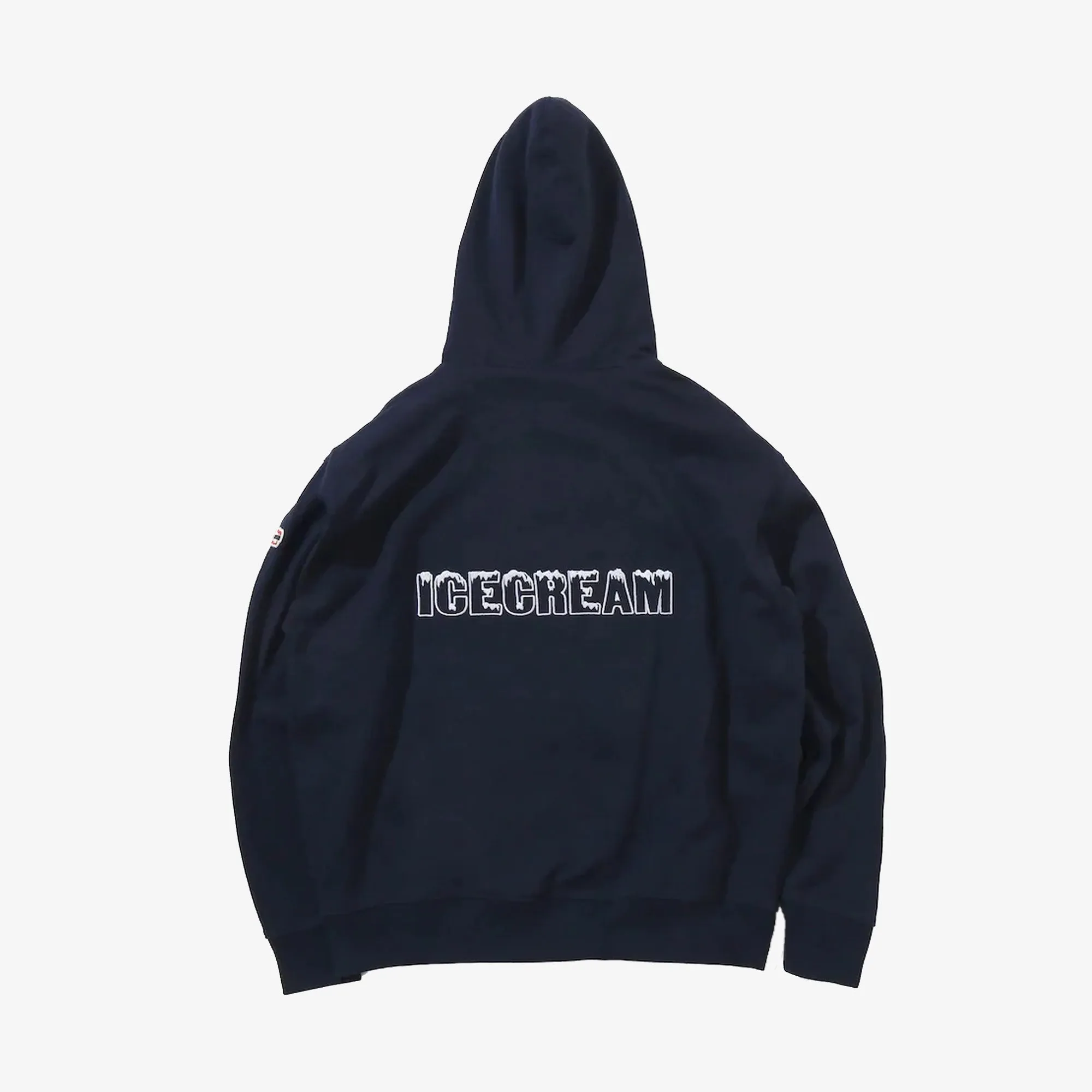 EMBROIDERED LOGO COTTON HOODIE 'NAVY'