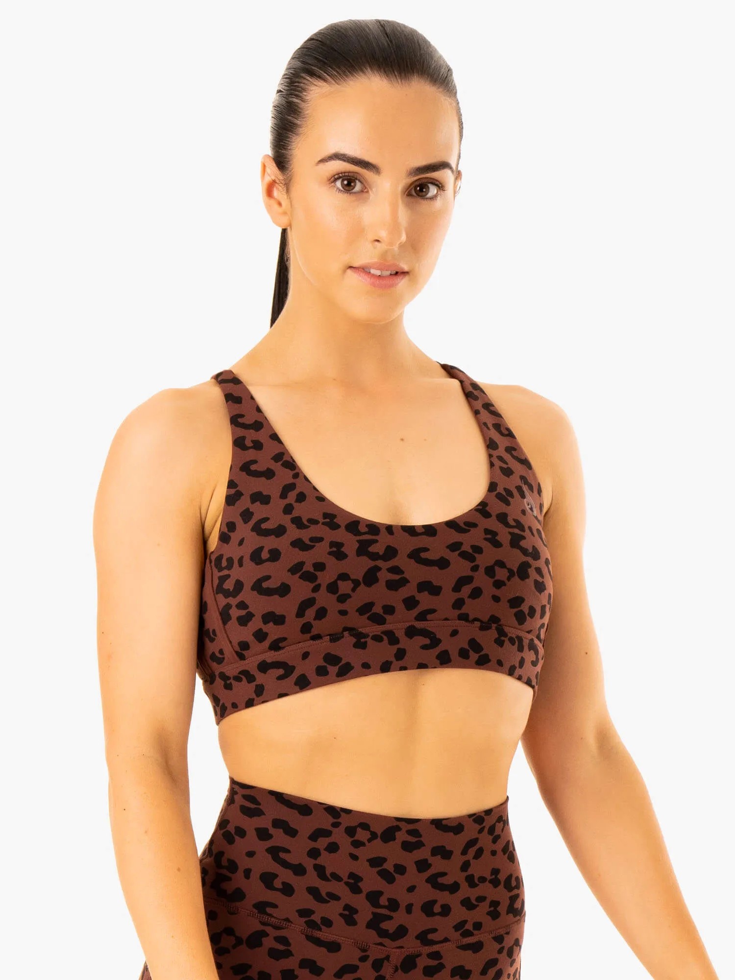 Evolution Sports Bra - Chocolate Leopard