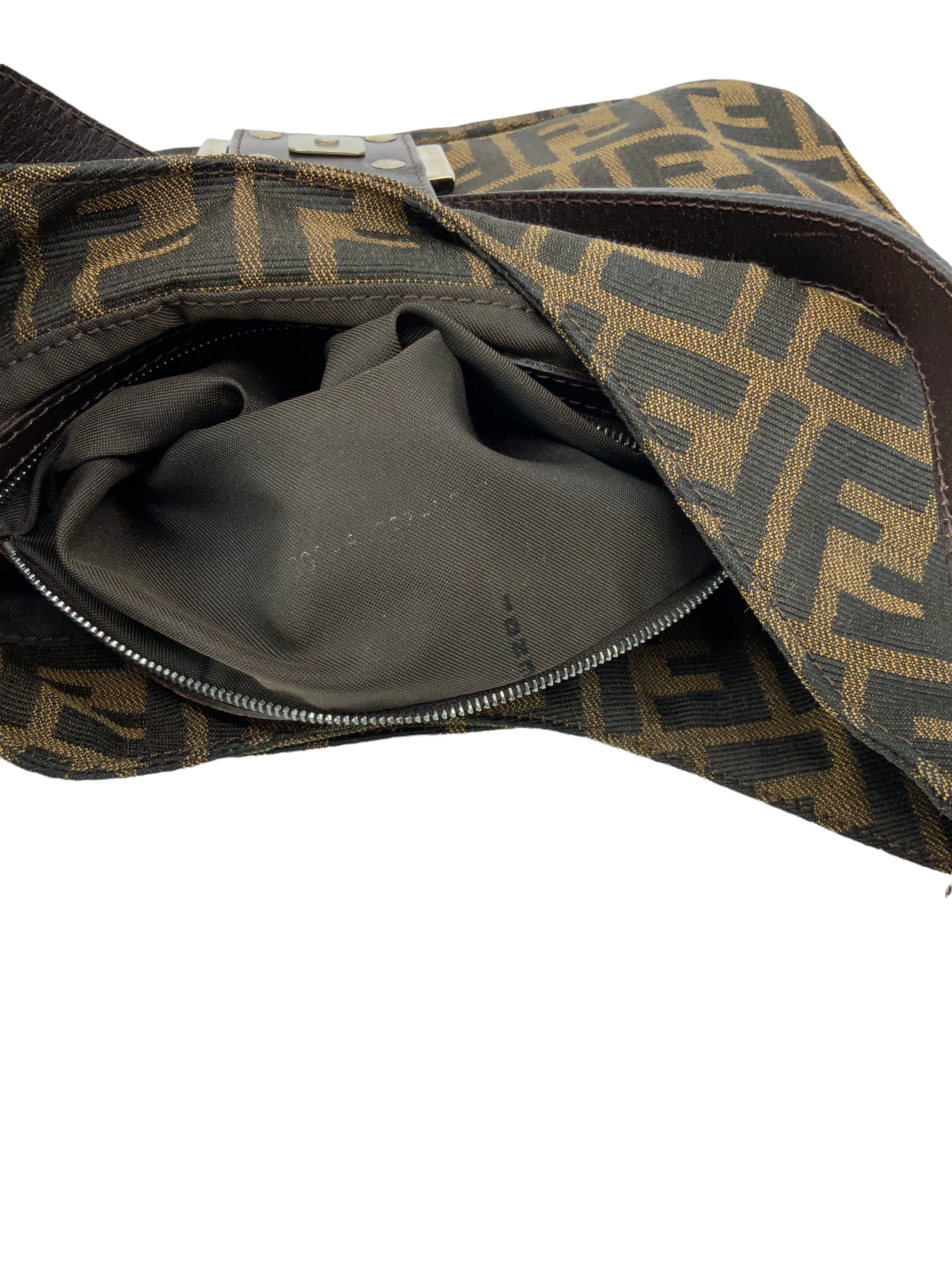 Fendi Vintage Zucca Canvas Shoulder Bag