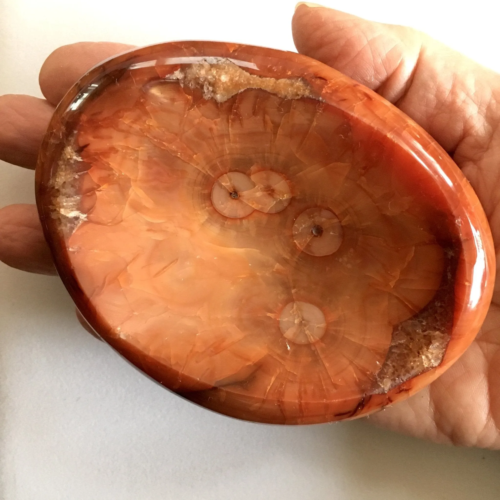 Flower Crystal Carnelian dish