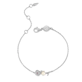 Freshwater Pearl Silver Bracelet - Carnation