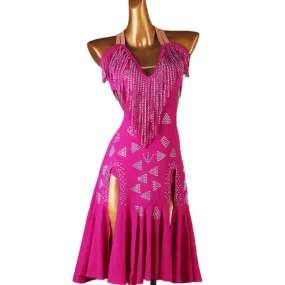 Fuchsia Flair Latin Dance Competition Dress | LQ229