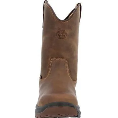 Georgia Men's Boot Ot 10" Waterproof Pull On Work Boot -Brown- GB00523