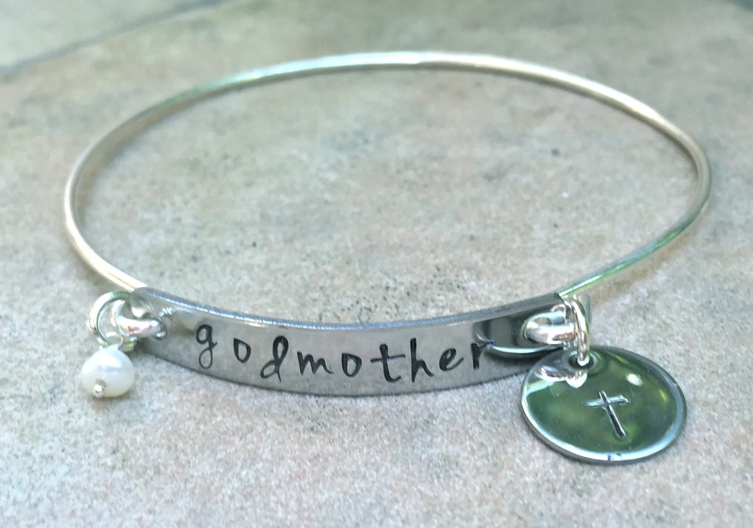 Godmother Bracelet, Godmother Gifts, Baptism Gifts, Personalized Godmother Jewlelry, natashaaloha