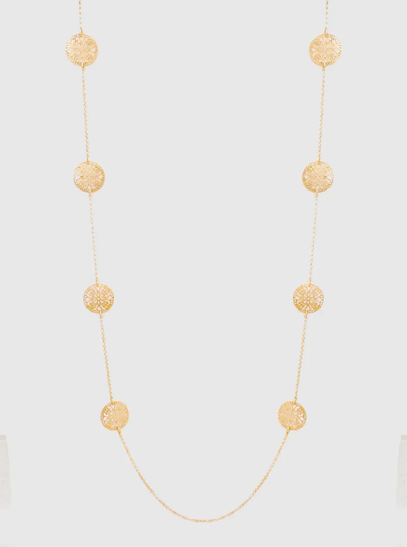 Gold Filigree Round Necklace