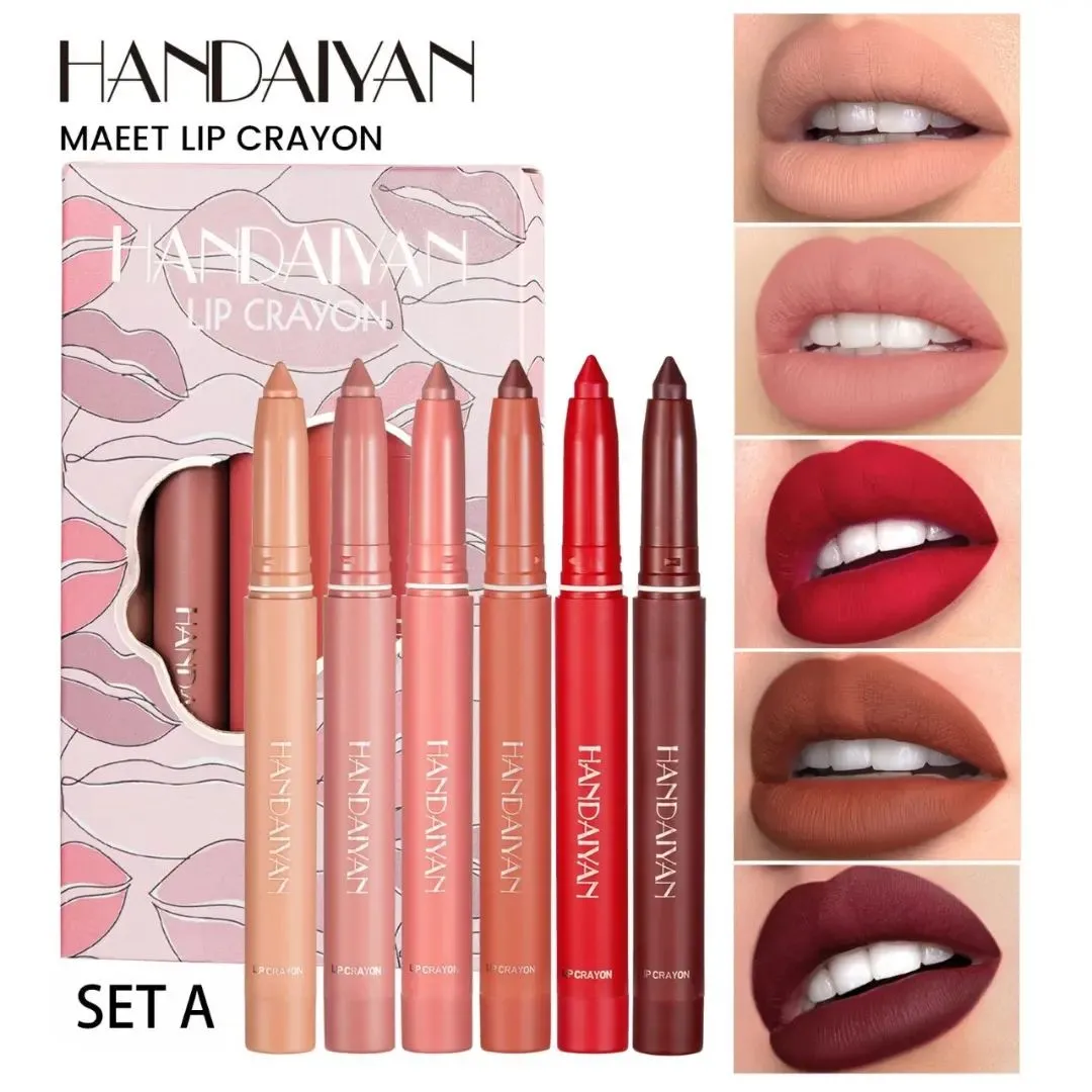 HANDAIYAN Matte Lip Crayon (Pack of 6)