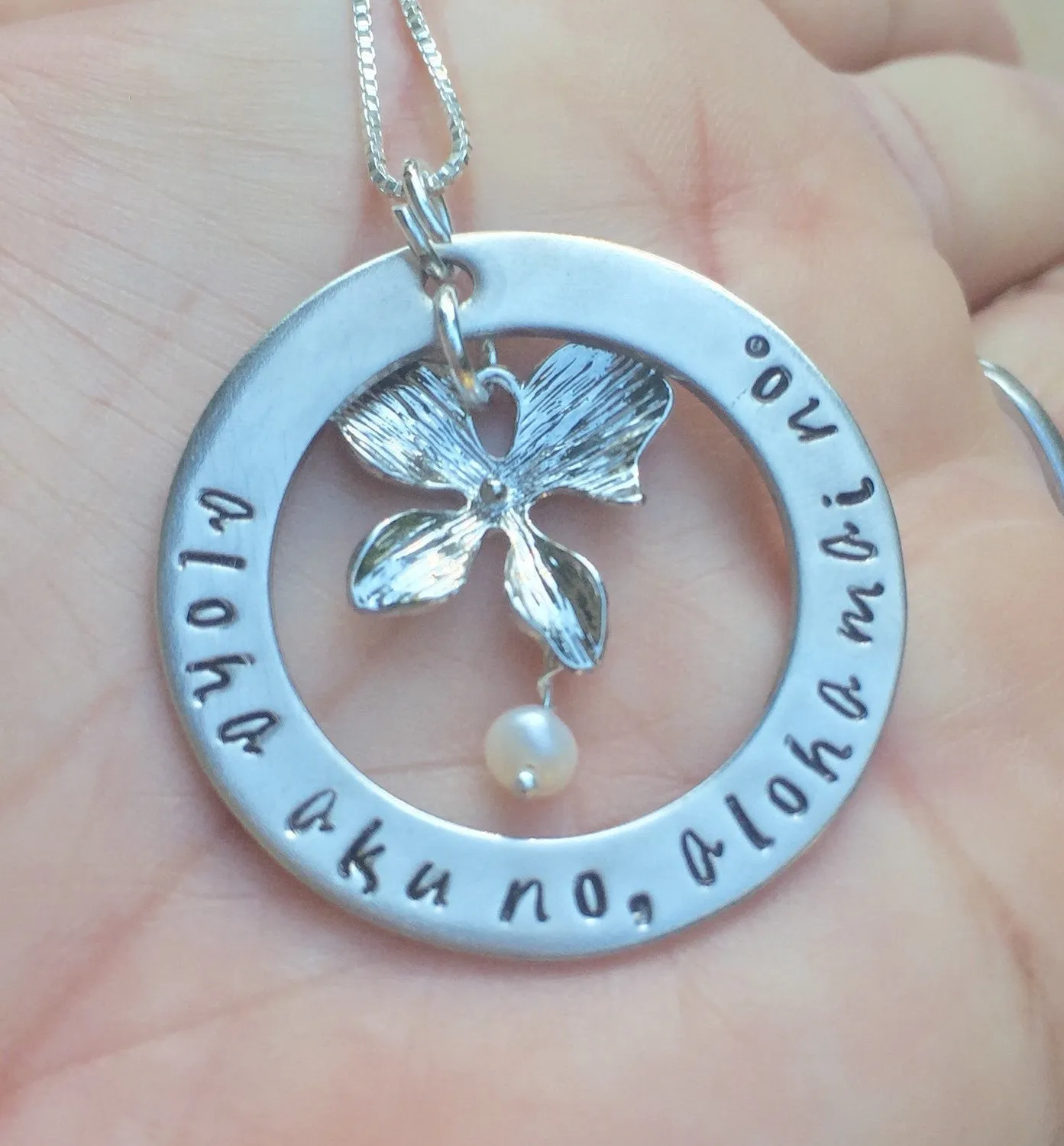 Hawaiian Necklace, Aloha aku no aloha mai no, Christmas gifts Mom