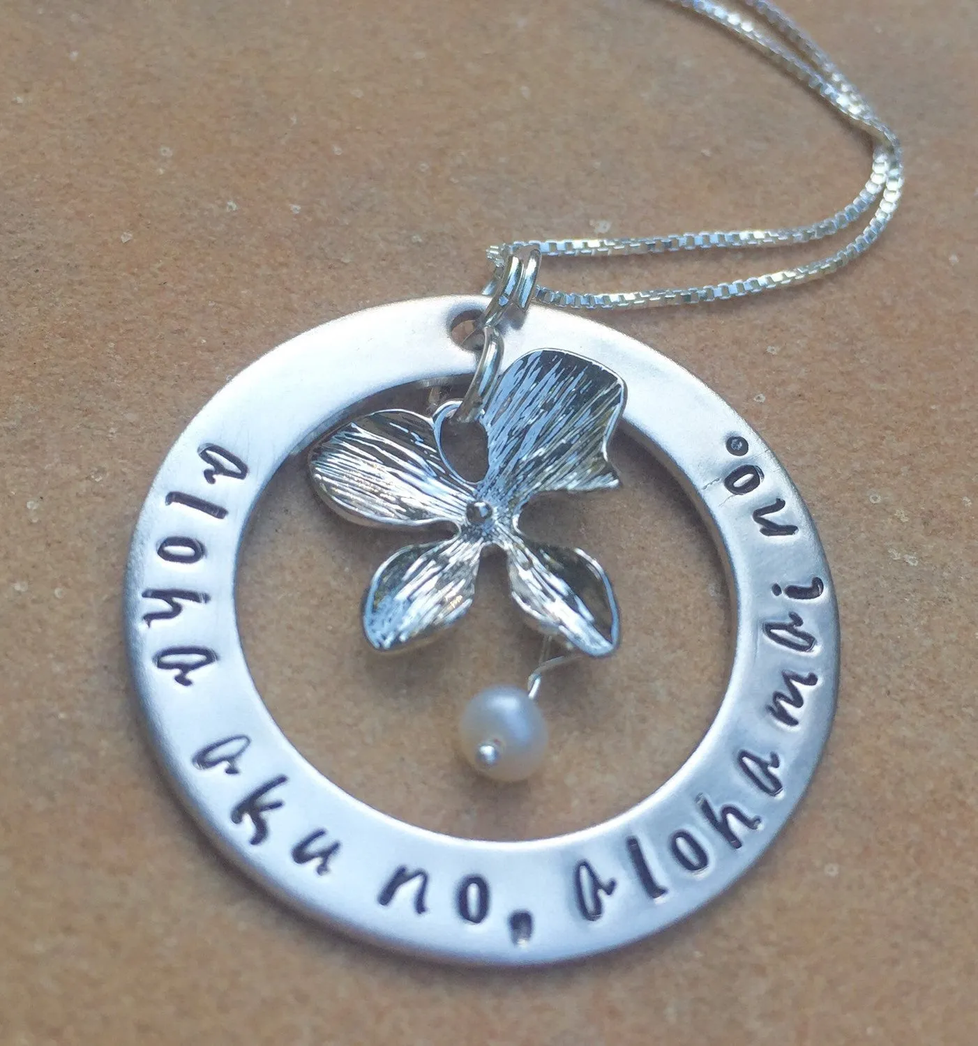 Hawaiian Necklace, Aloha aku no aloha mai no, Christmas gifts Mom