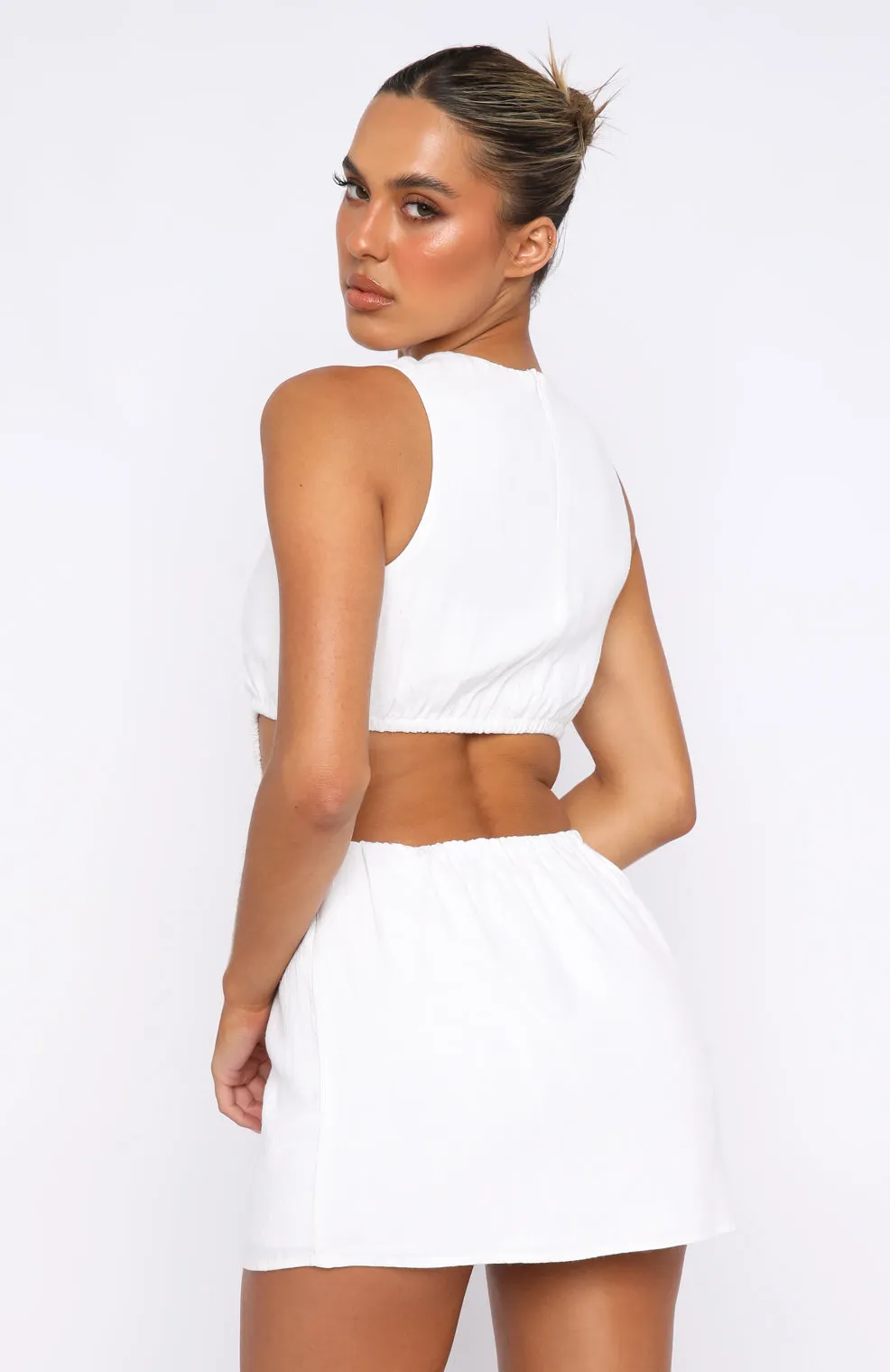 In The Bag Mini Dress White