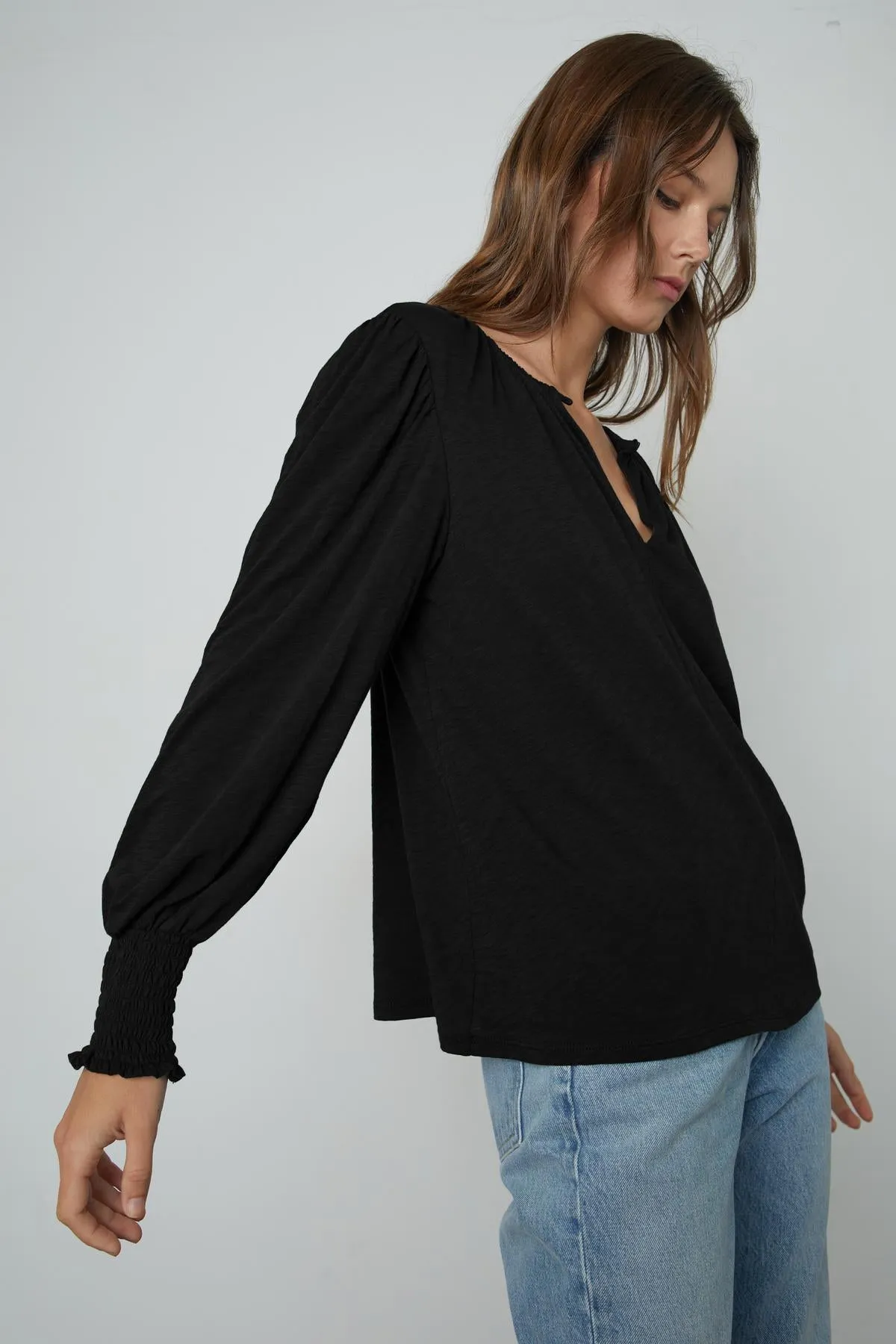 IRINA SPLIT NECK TEE