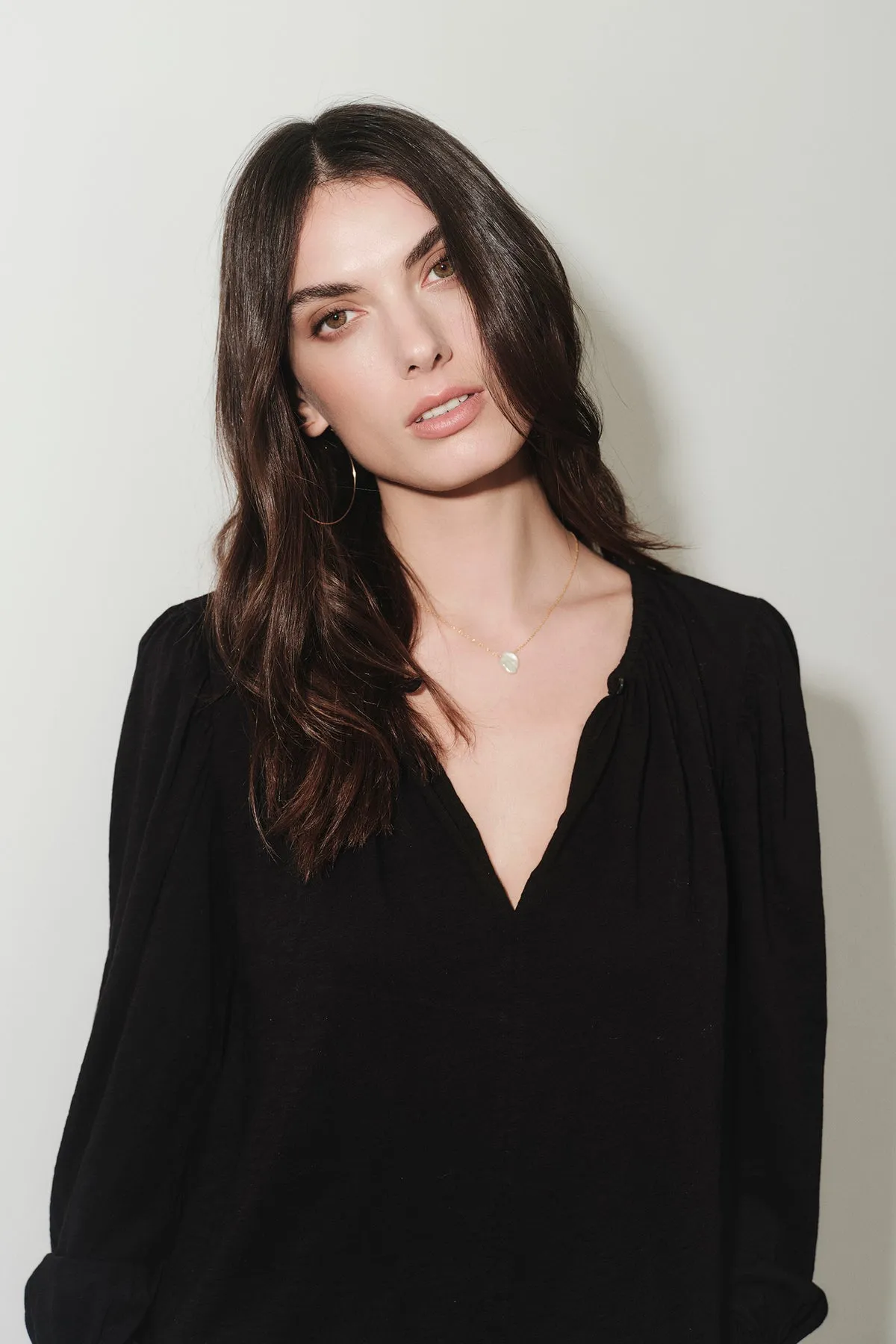 IRINA SPLIT NECK TEE