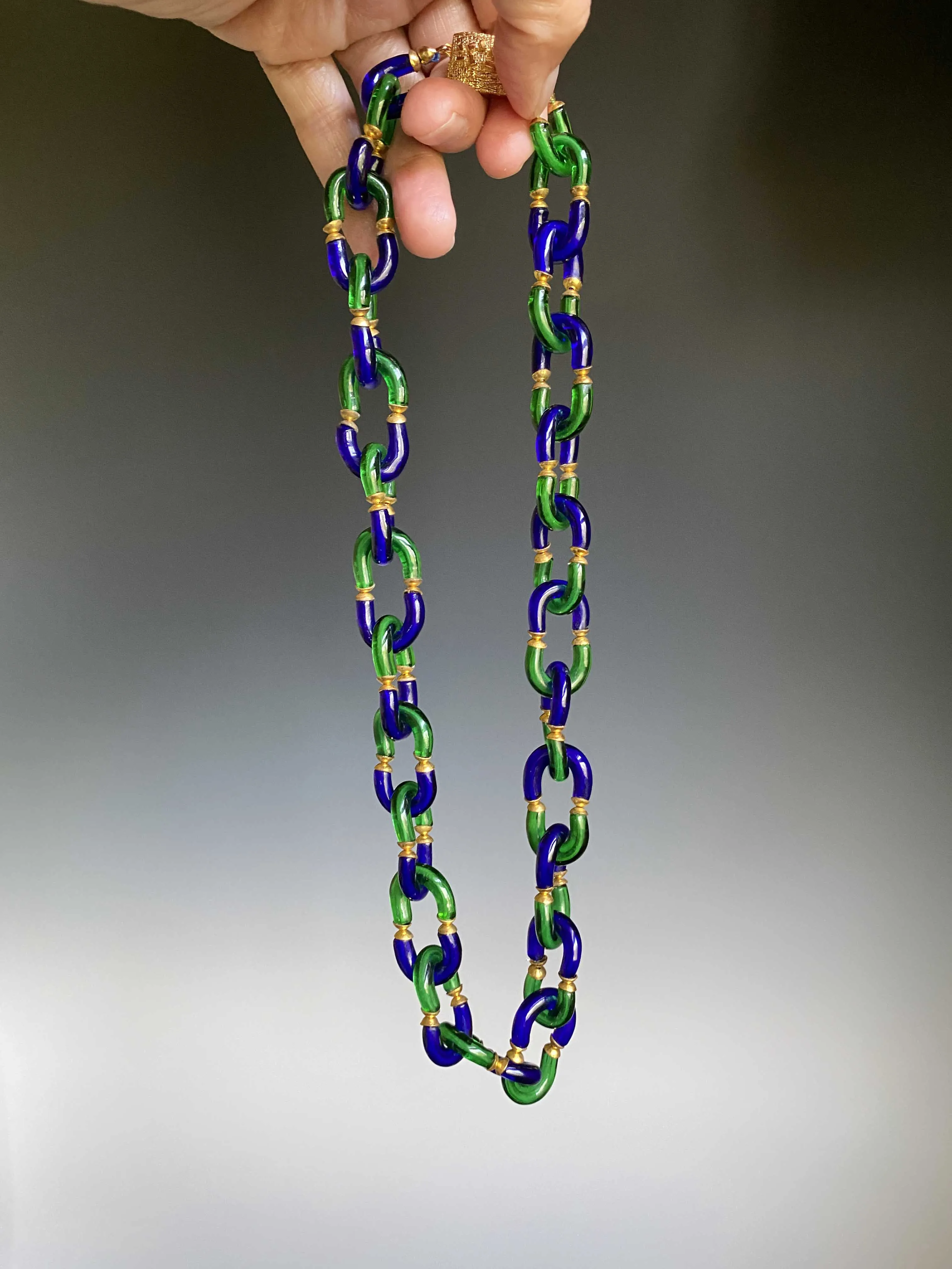 Italian Murano Glass Seguso Chanel Necklace