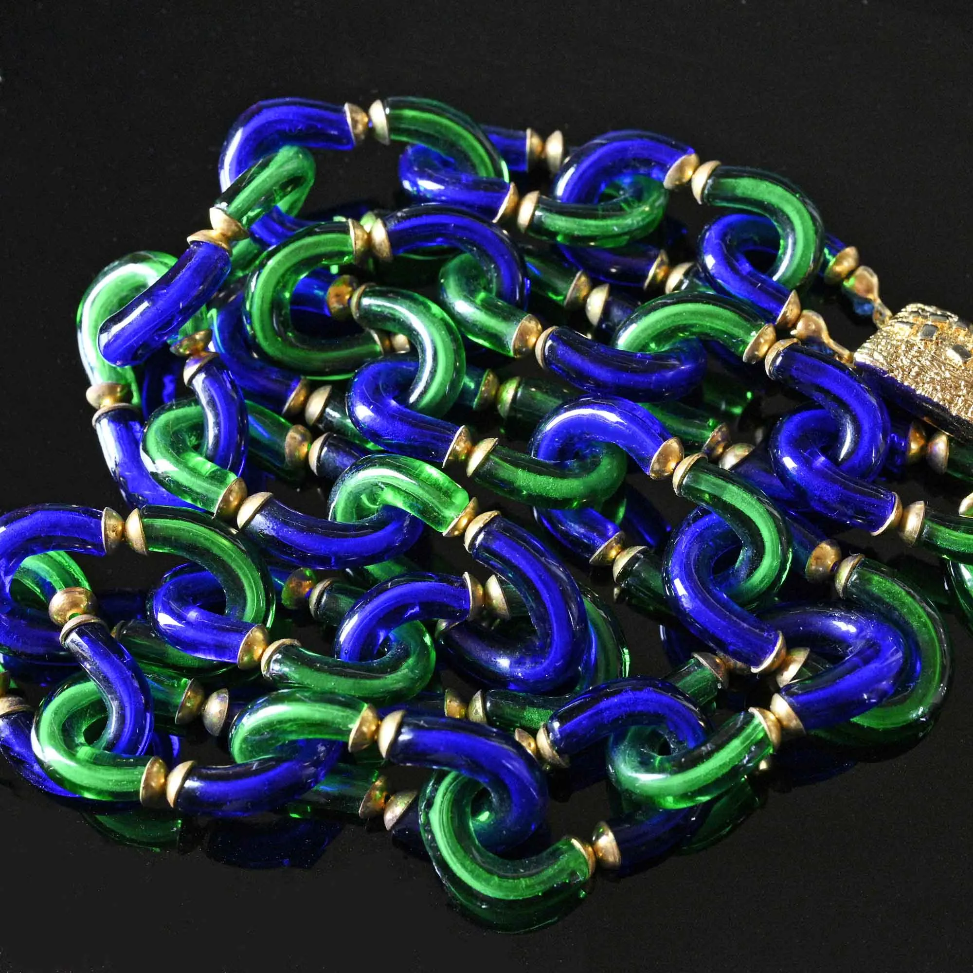 Italian Murano Glass Seguso Chanel Necklace