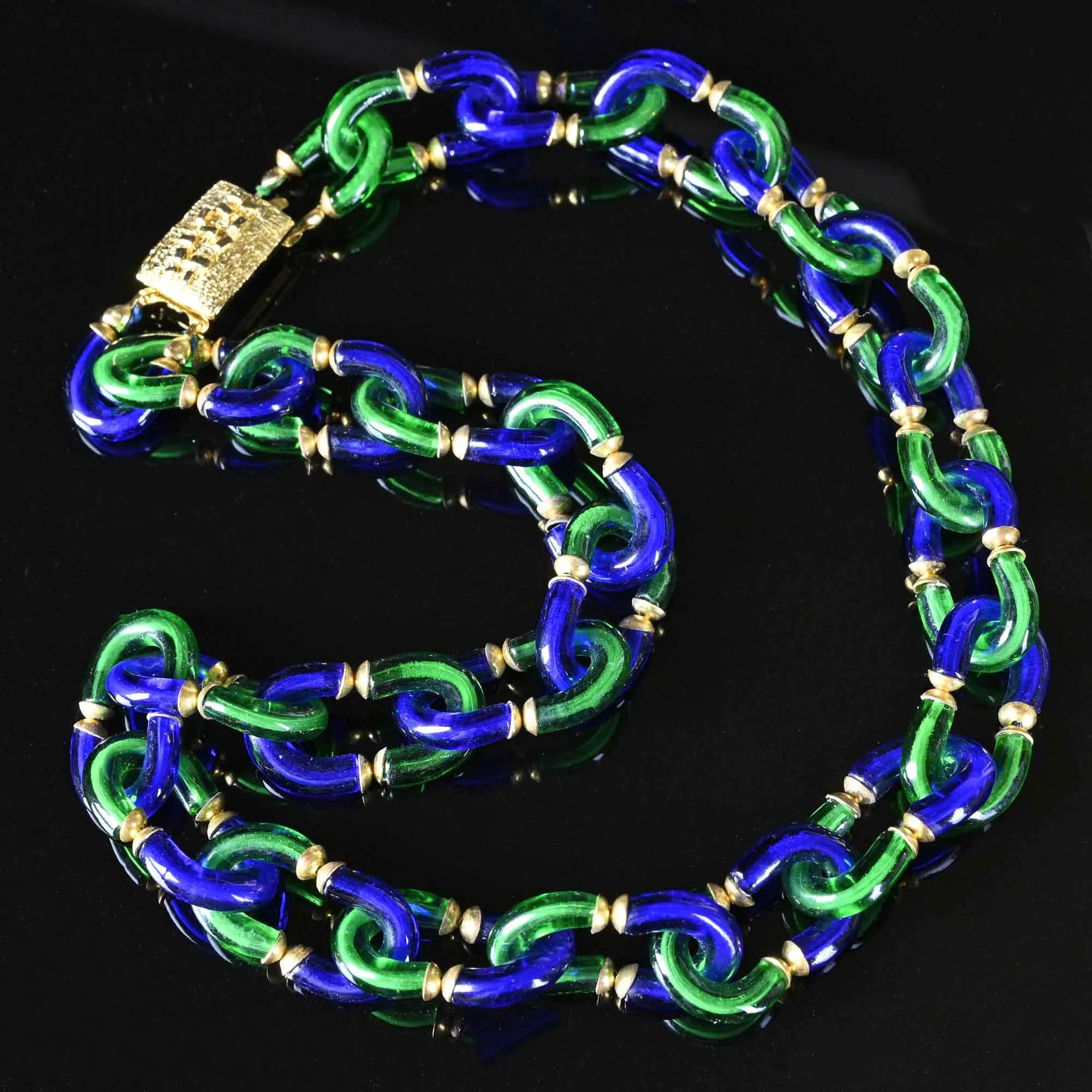 Italian Murano Glass Seguso Chanel Necklace