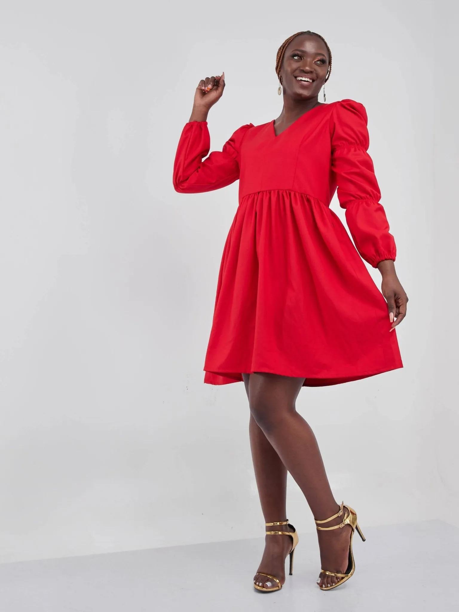 Izulu Mzinga Dress - Red