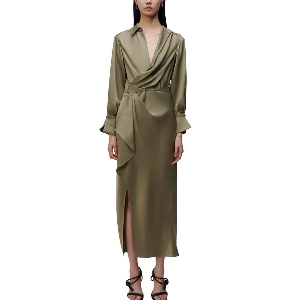 Jonathan Simkhai Talita Draped Front Midi Dress