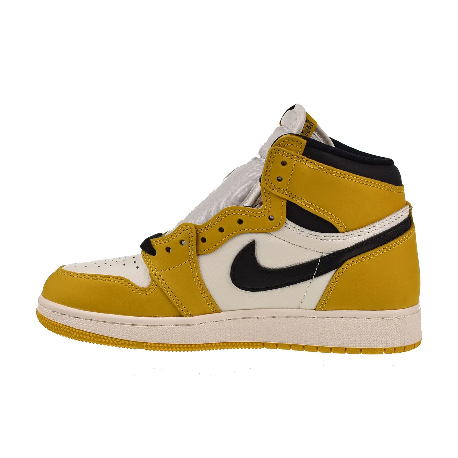 Jordan 1 Retro High OG (GS) Big Kids' Shoes Yellow Ochre-Sail-Black