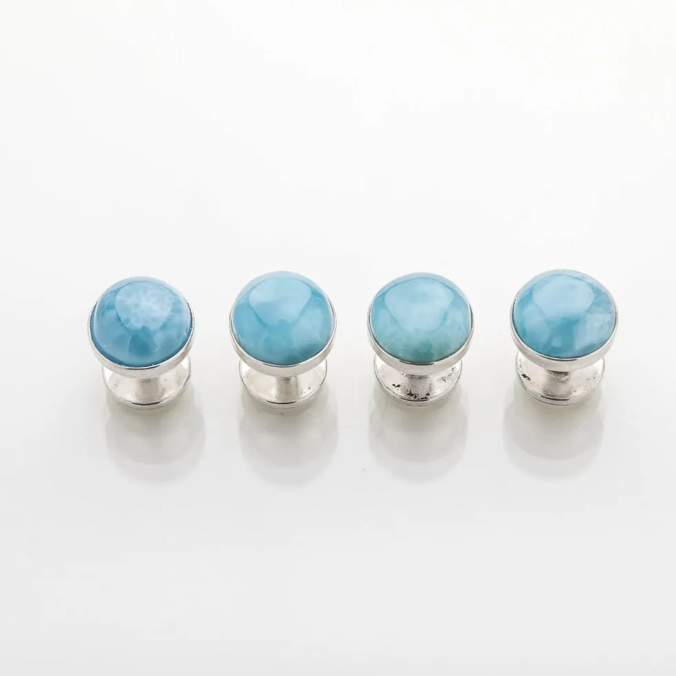 Larimar Tuxedo Studs Kirk