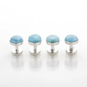 Larimar Tuxedo Studs Kirk