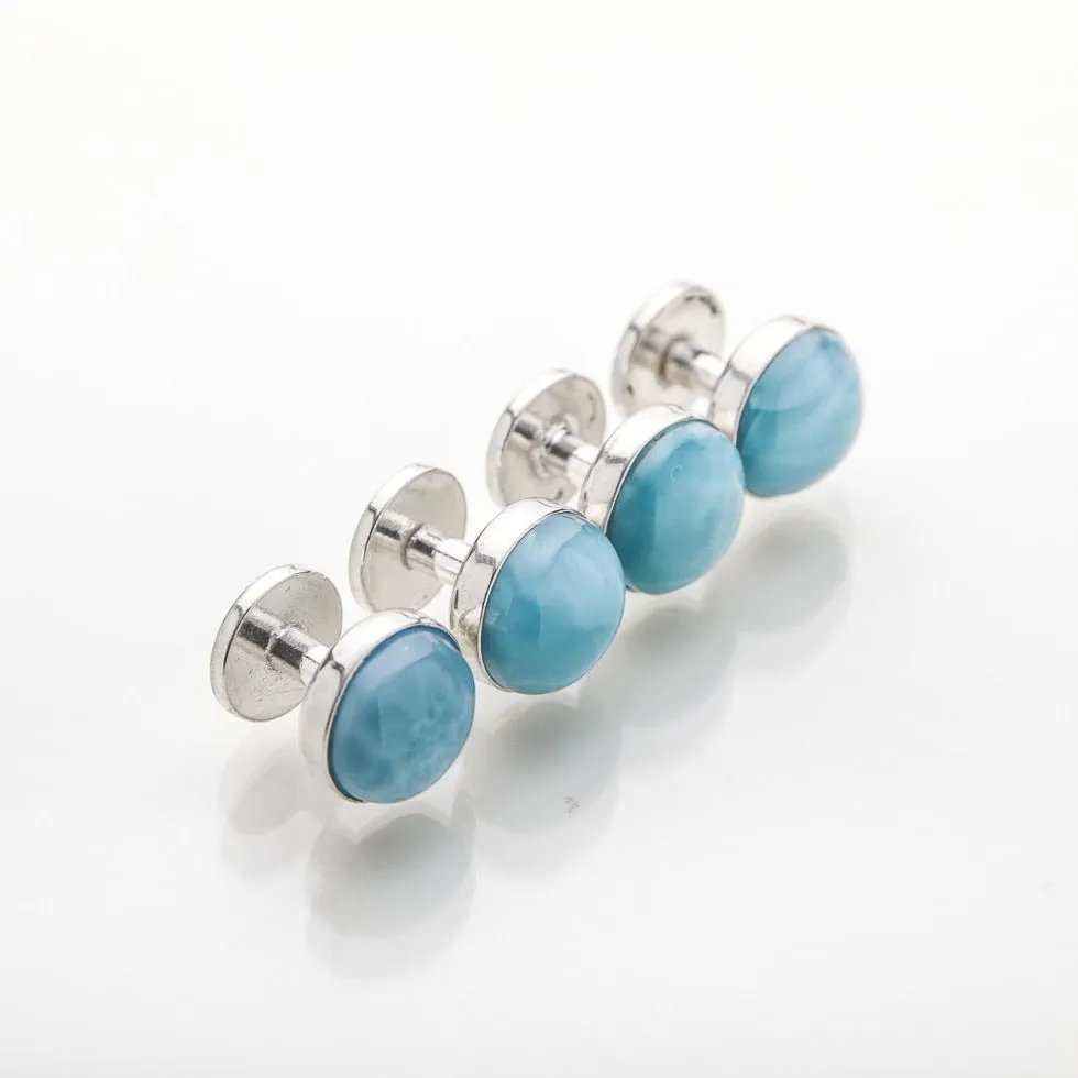 Larimar Tuxedo Studs Kirk