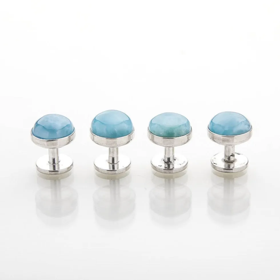 Larimar Tuxedo Studs Kirk