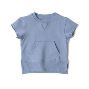 Little Bipsy Raw Edge Crewneck - Sky Blue