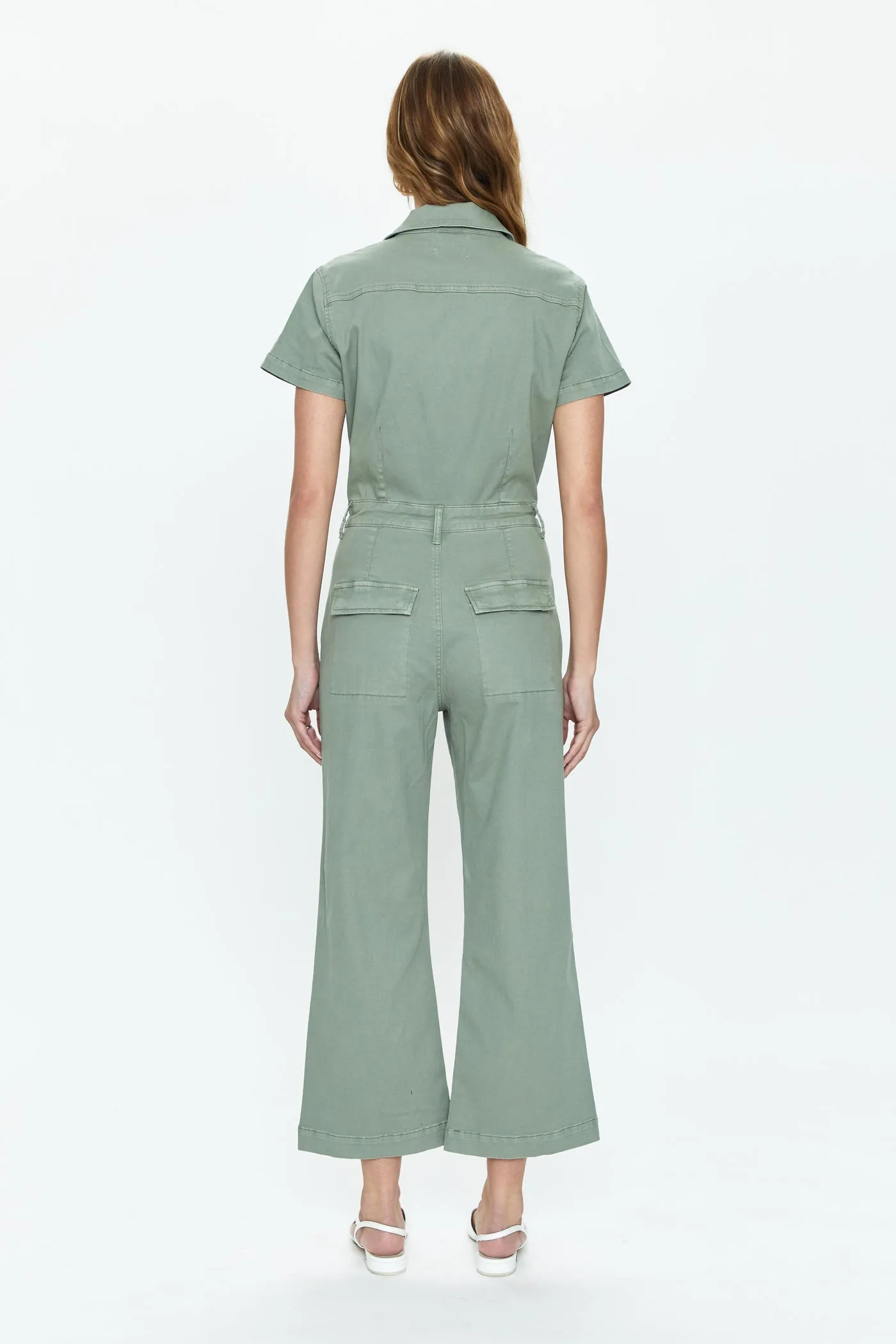 MAKENNA UTILITY WIDE LEG JUMPSUIT (CALVARY OLIVE) - PISTOLA