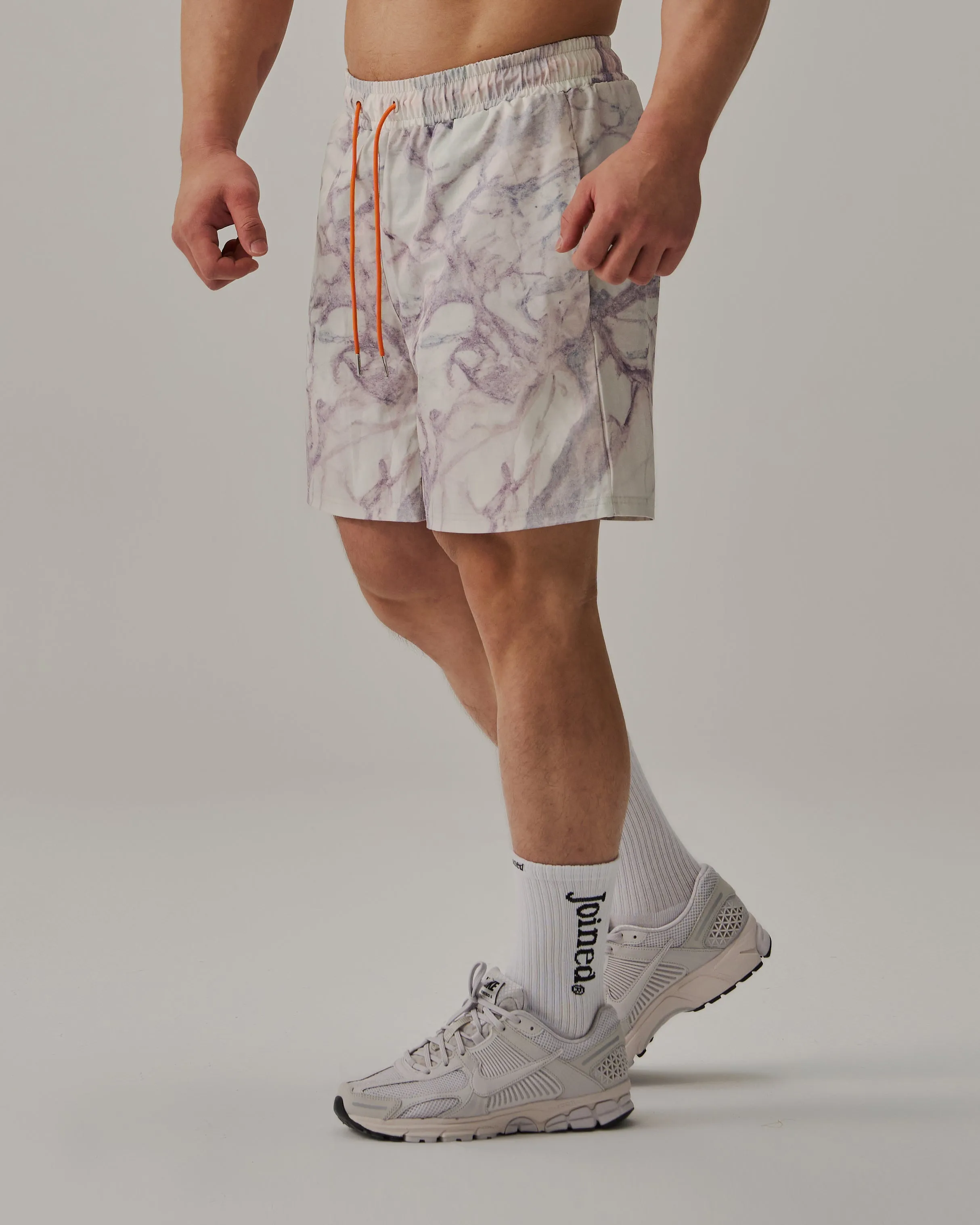 Marble Patched Gym Shorts