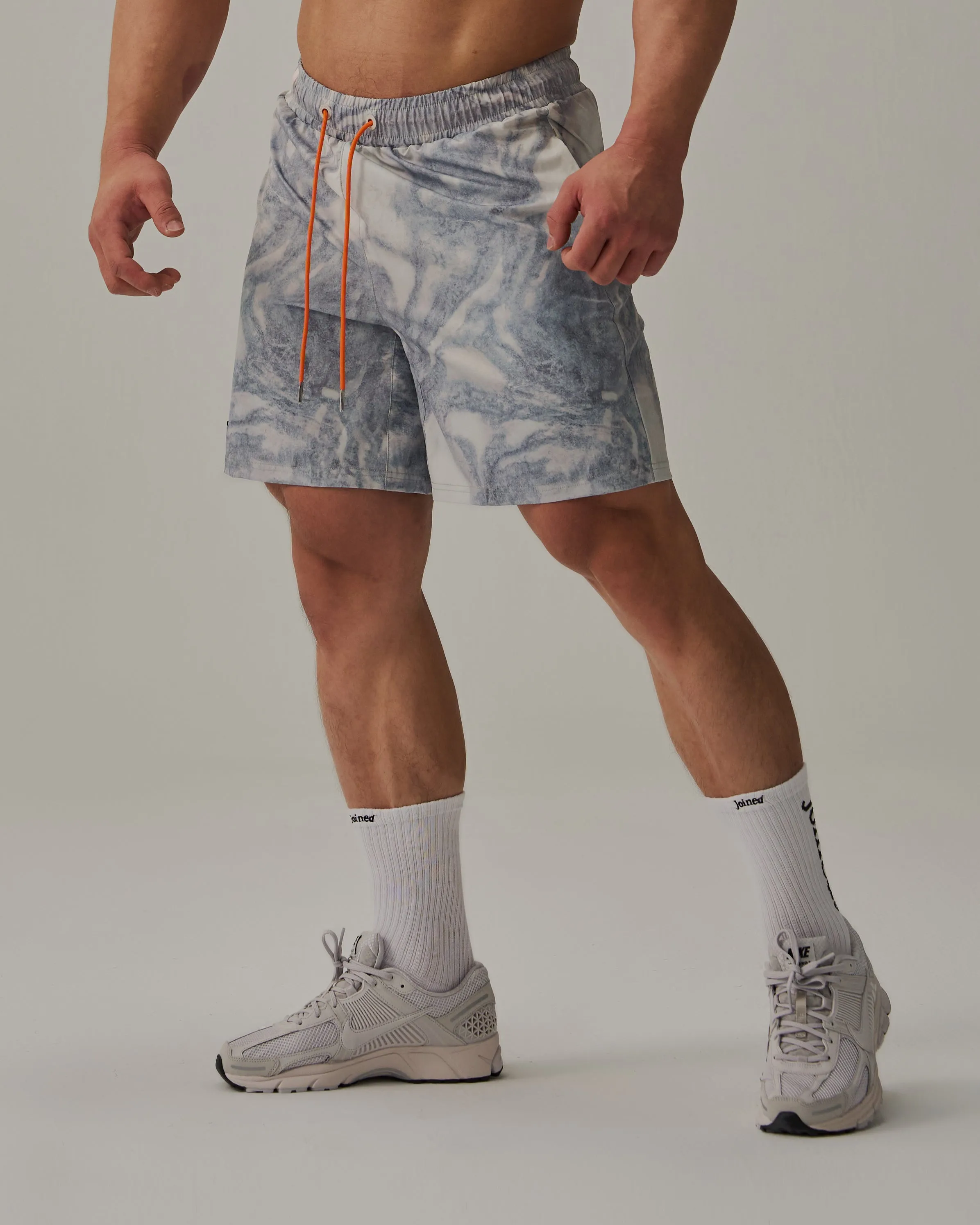 Marble Patched Gym Shorts