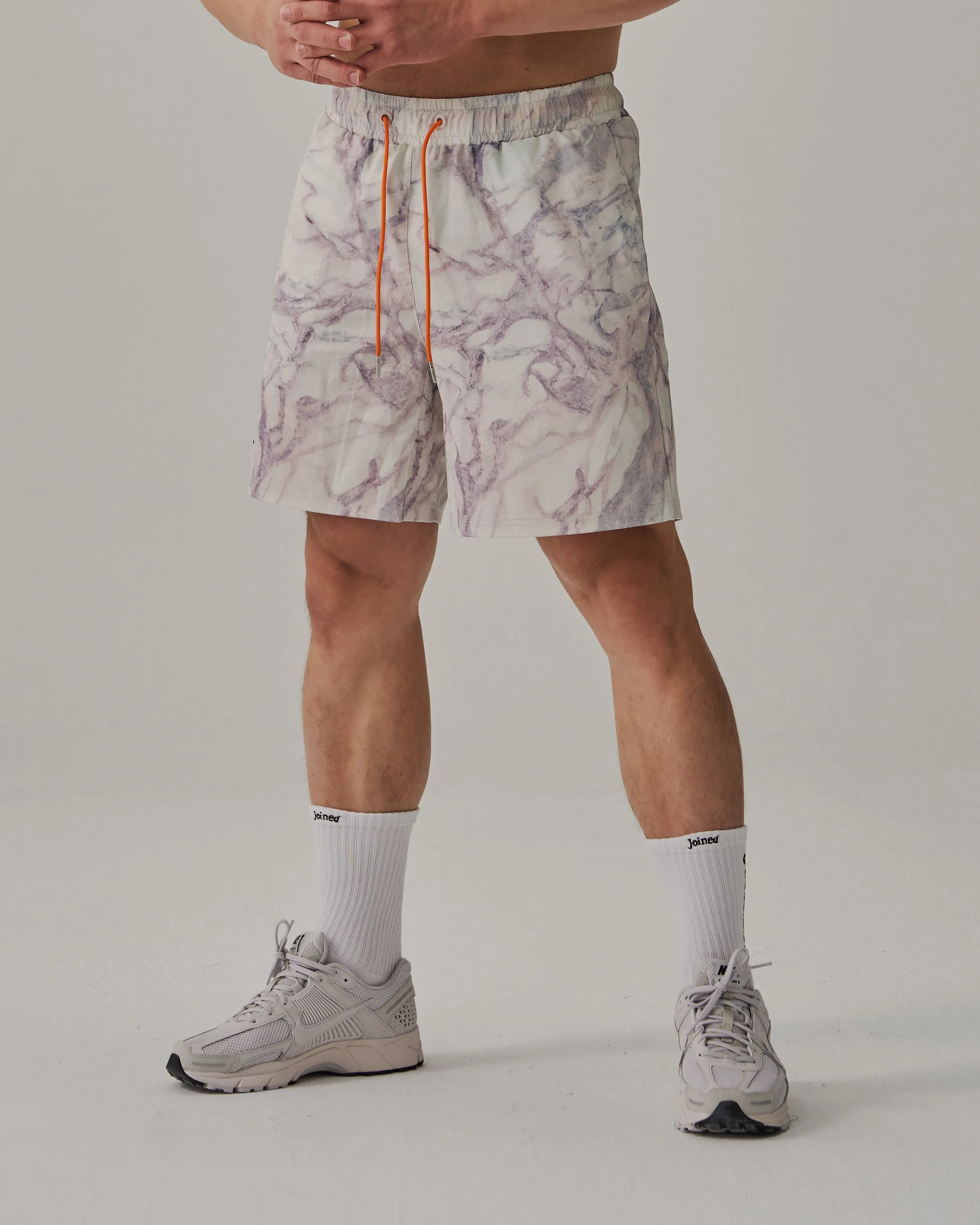 Marble Patched Gym Shorts