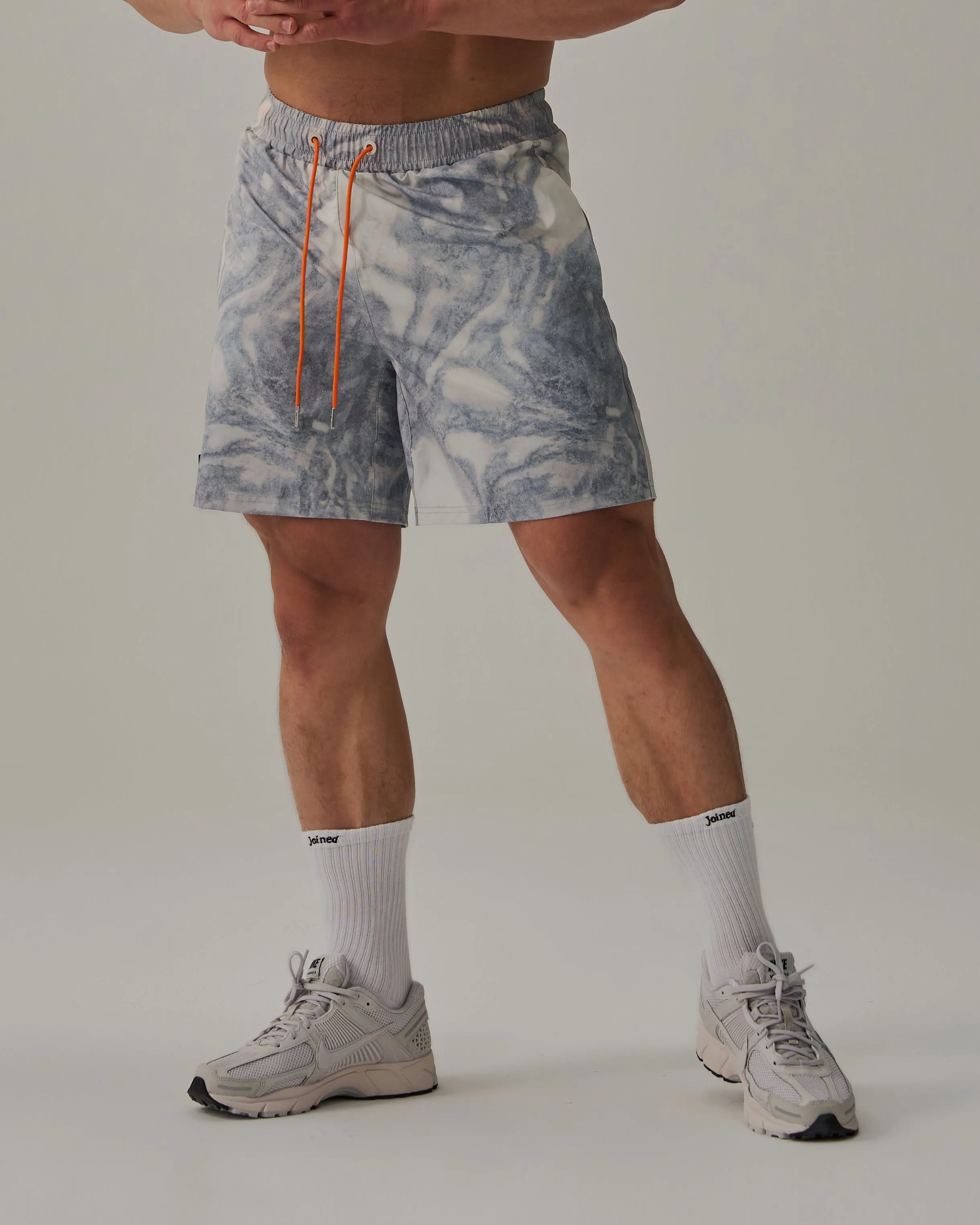 Marble Patched Gym Shorts