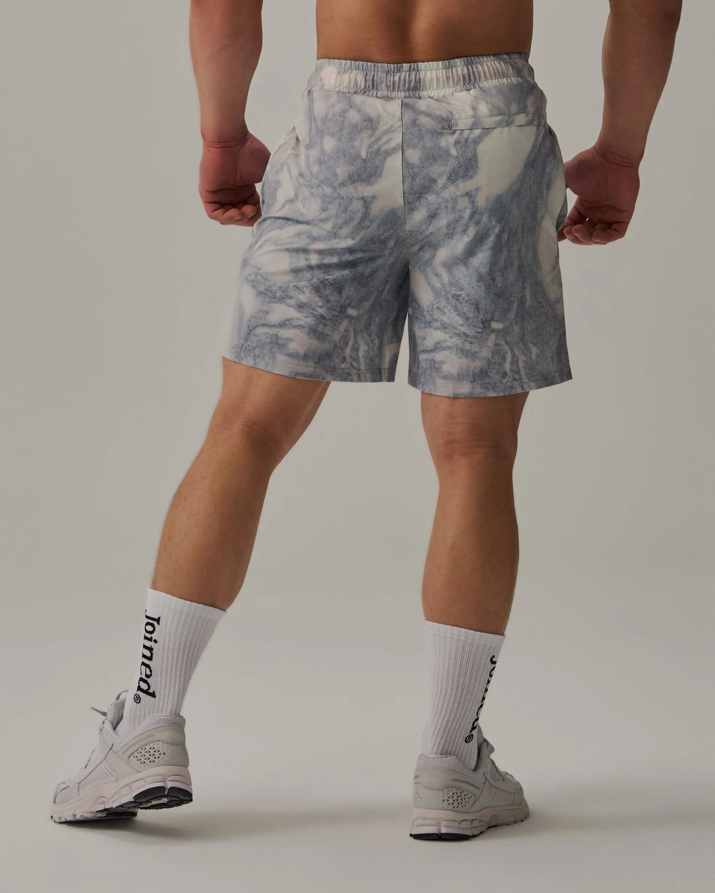 Marble Patched Gym Shorts