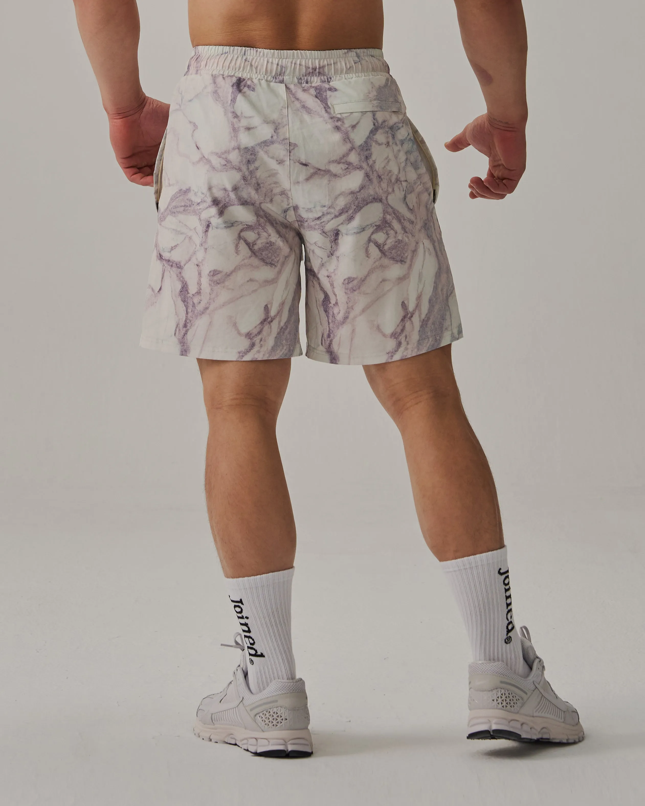 Marble Patched Gym Shorts