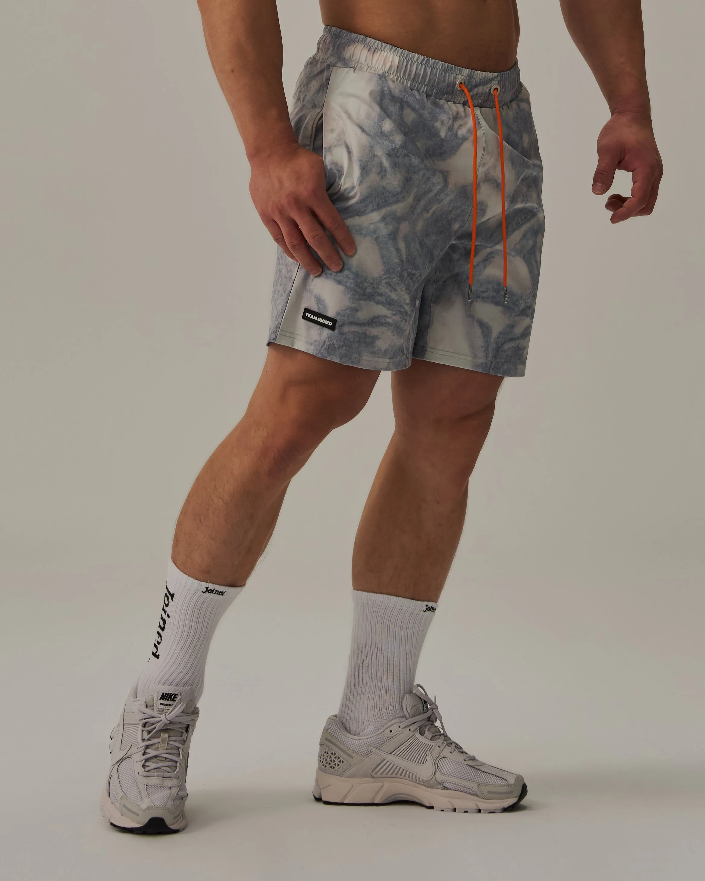 Marble Patched Gym Shorts