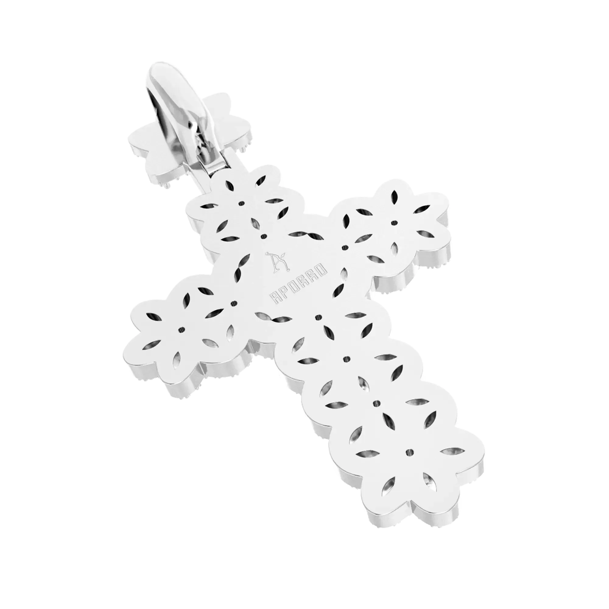 Marquise Flower Cross Pendant