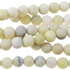 MATTE Australian Butter Jasper 6mm Round - 8-Inch