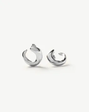 Molten Open Stud Earrings | Sterling Silver