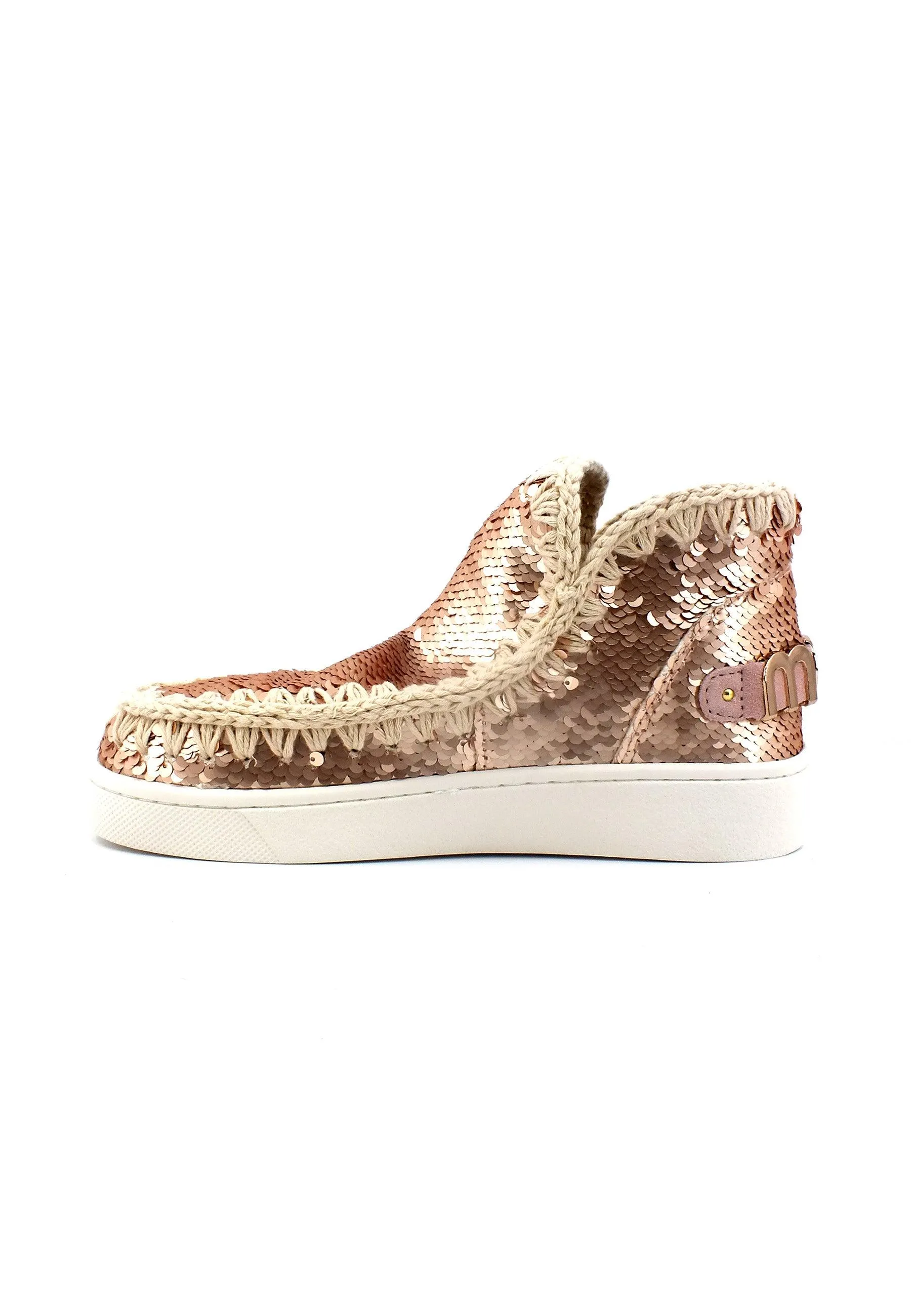 MOU Summer Eskimo Stivaletto Donna Sequins Rosegold MU.SW211001G