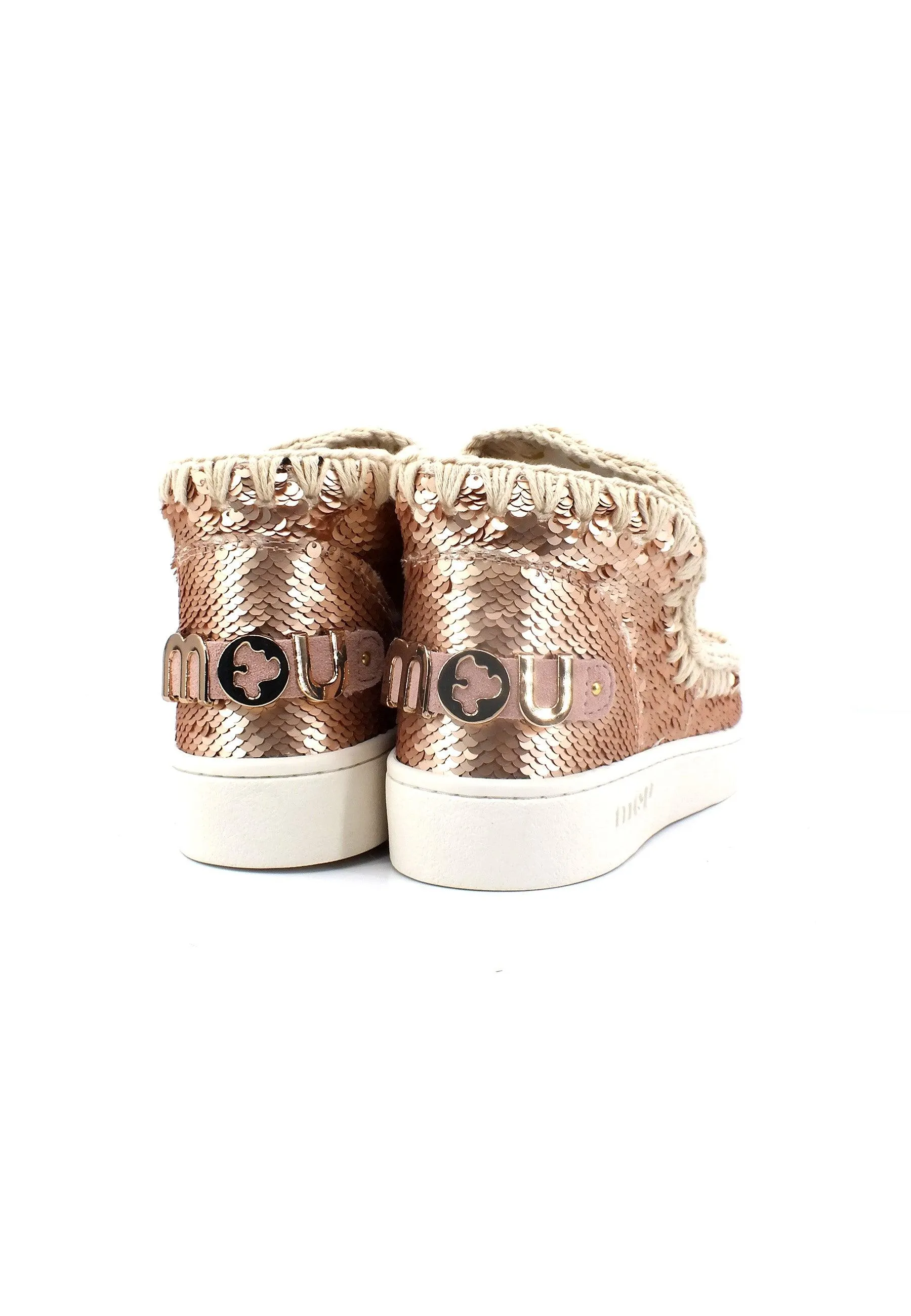 MOU Summer Eskimo Stivaletto Donna Sequins Rosegold MU.SW211001G