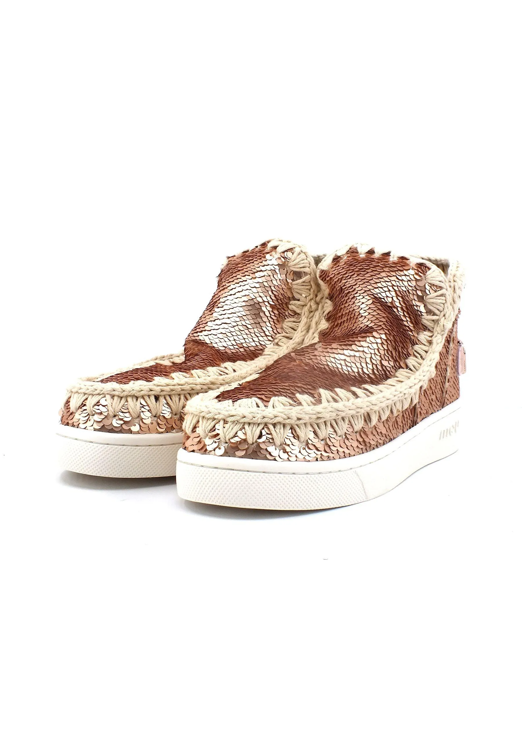 MOU Summer Eskimo Stivaletto Donna Sequins Rosegold MU.SW211001G