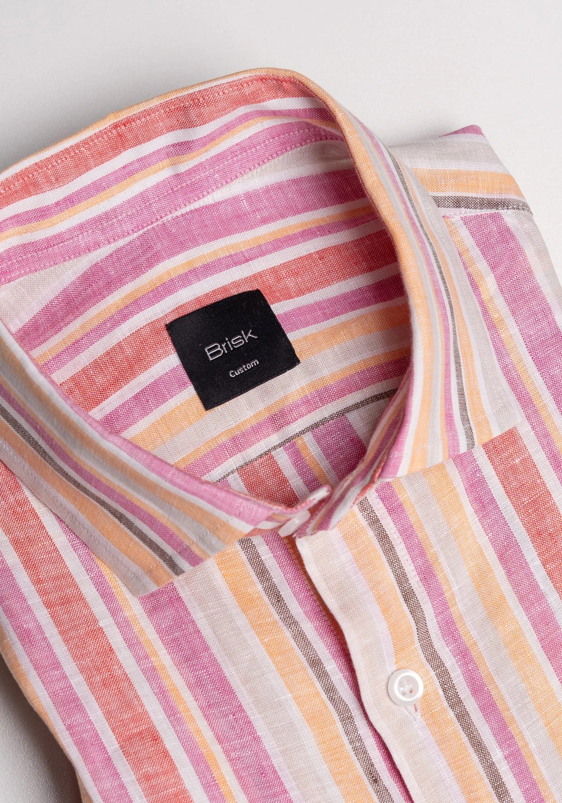 Multi Stripes Italian Linen Shirt