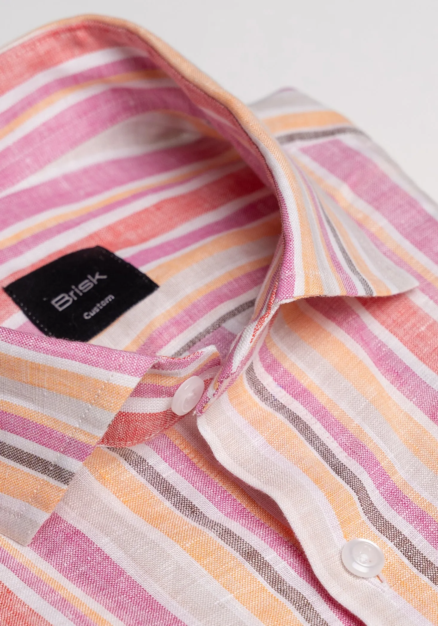 Multi Stripes Italian Linen Shirt