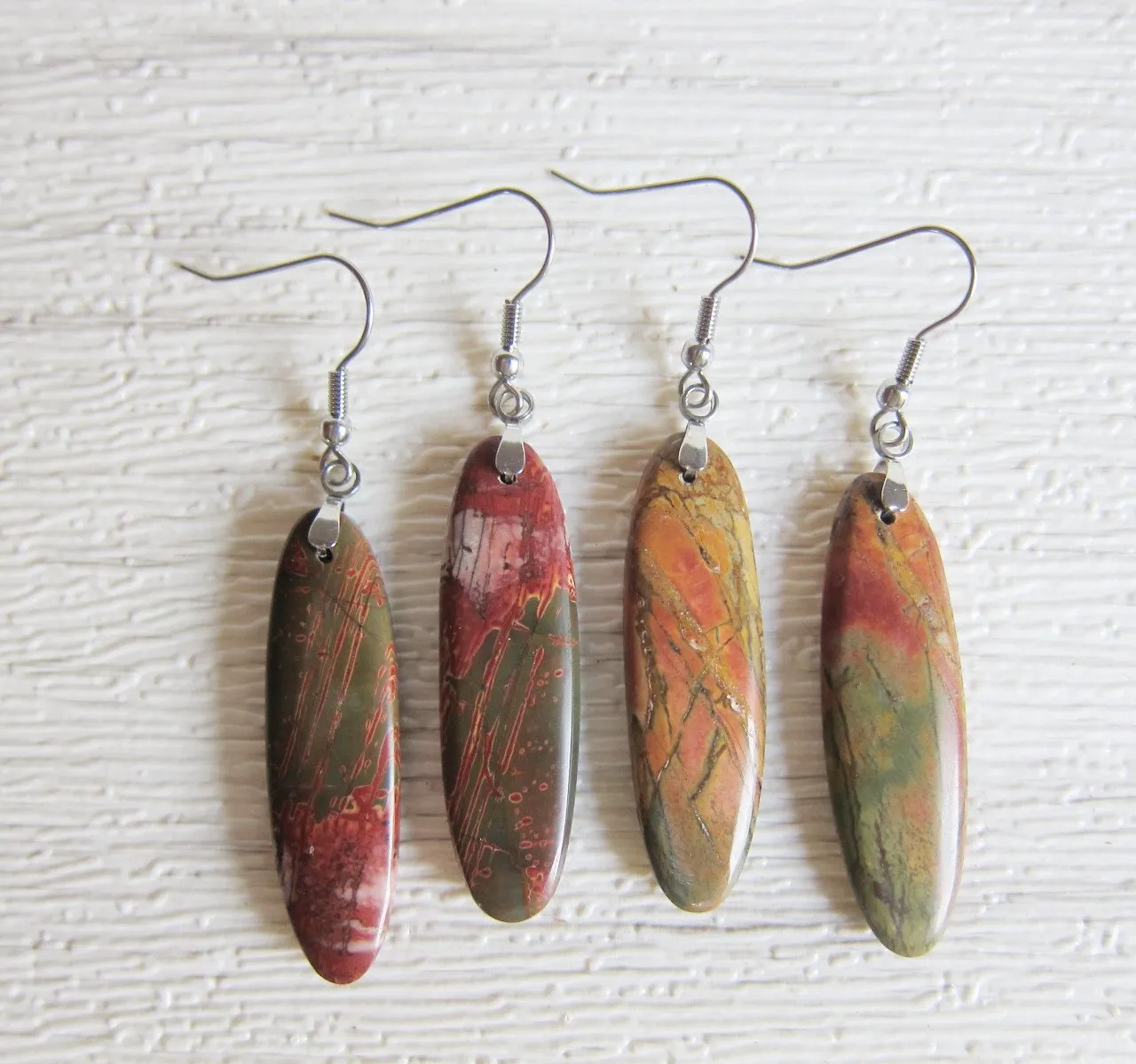 Natural Jasper Stone Earrings (1 pair)