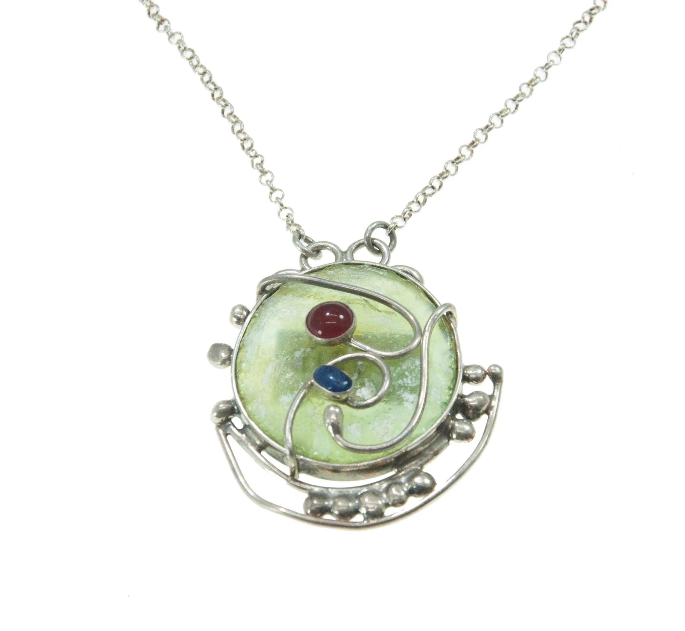 New Roman Glass Pendant Authentic & Luxurious With Certificate from Jerusalem