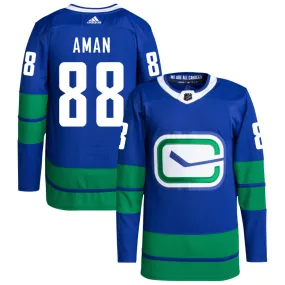 Nils Aman Vancouver Canucks adidas Primegreen Authentic Pro Jersey - Royal