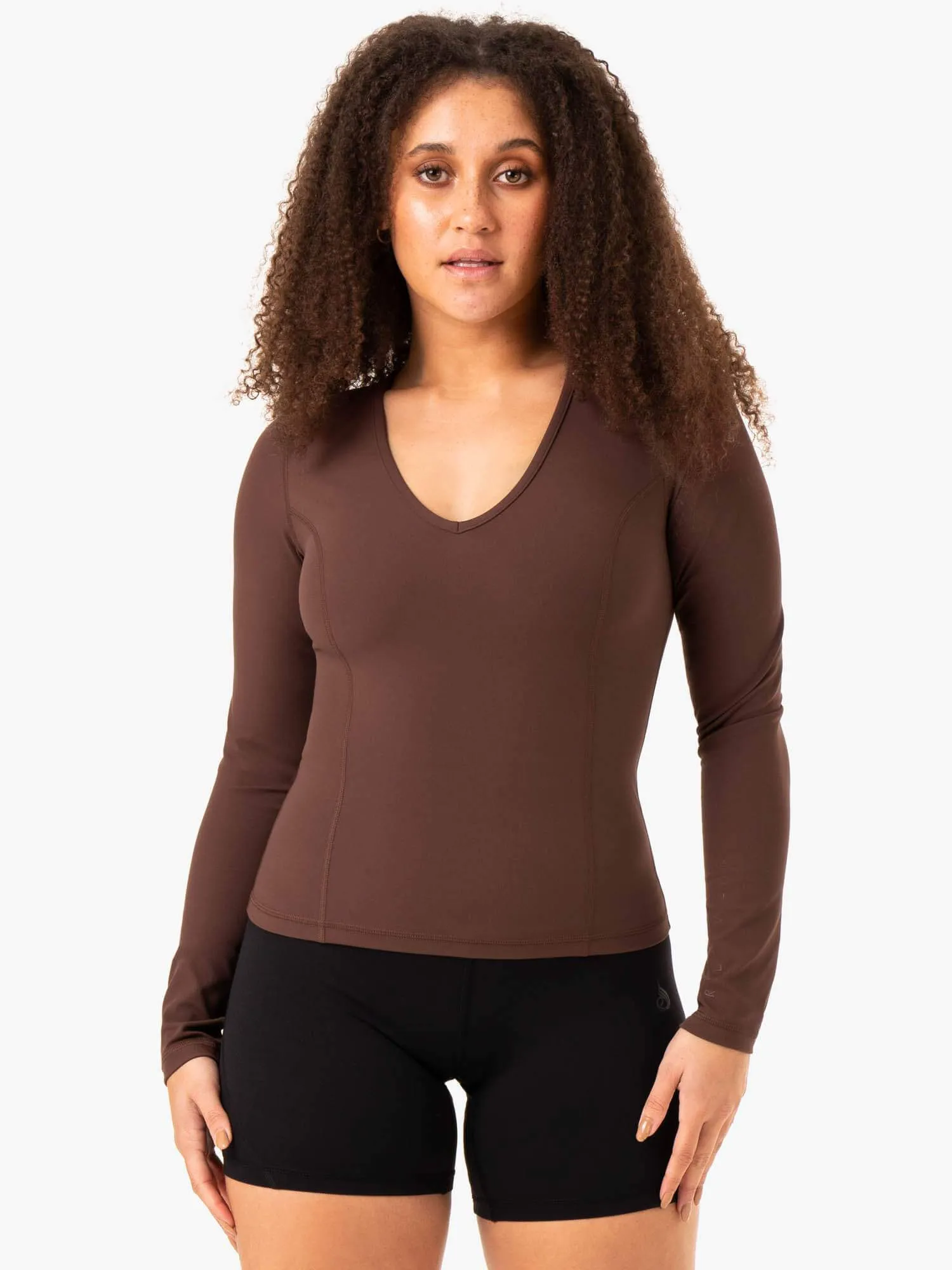 NKD Align Long Sleeve Training Top - Chocolate