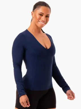 NKD Align Long Sleeve Training Top - Navy