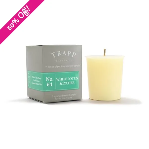 No. 64 White Lotus & Lychee - 2oz. Votive Candle